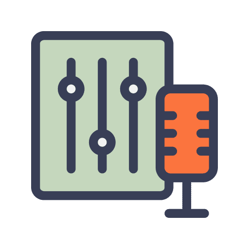 Microphone music and multimedia adjustment mic icon