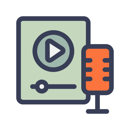 Podcast communications entertainment streaming icon