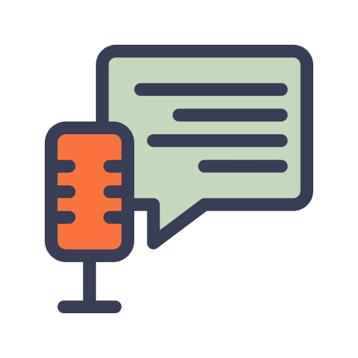 Podcast voice communications audio icon Podcast voice communications audio icon