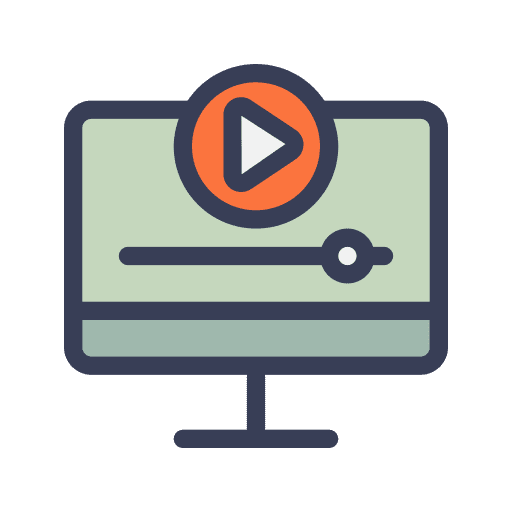 Video display monitor screen icon