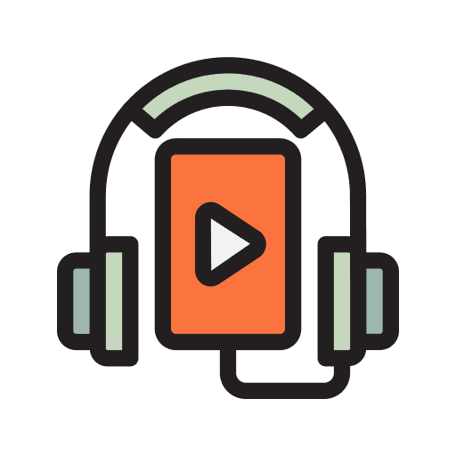 Listening device earphones headphones icon Listening device earphones headphones icon