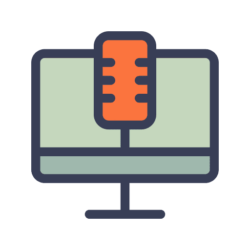 Microphone radio monitor podcast icon Microphone radio monitor podcast icon