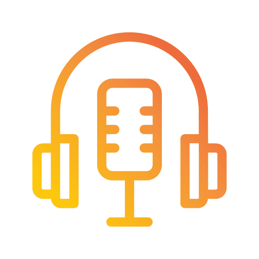 Podcast headphone electronics radio icon