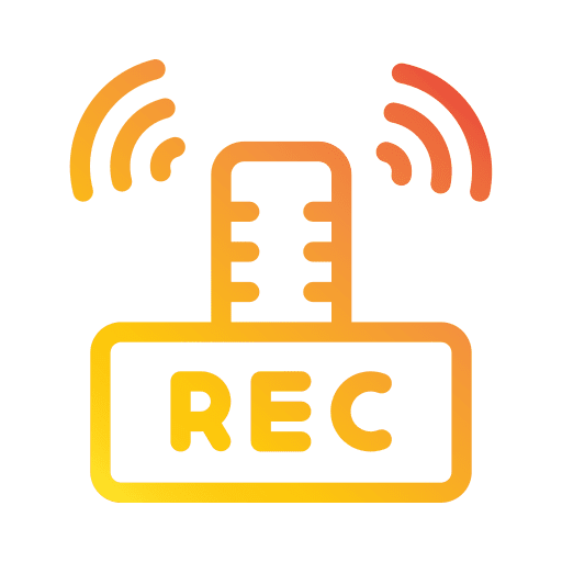 Record vintage communications voice recording icon Record vintage communications voice recording icon