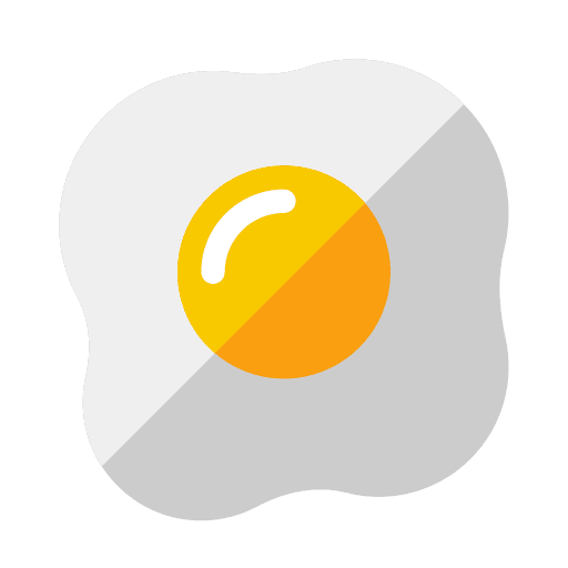 Fried egg protein eat food and restaurant icon