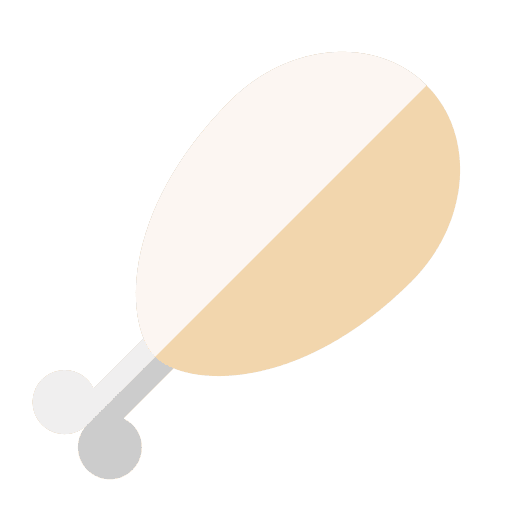 Fried chicken protein food fast food icon