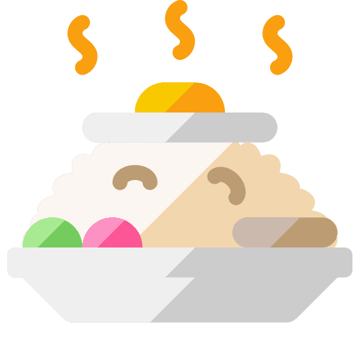 Fried rice eat food and restaurant dish icon