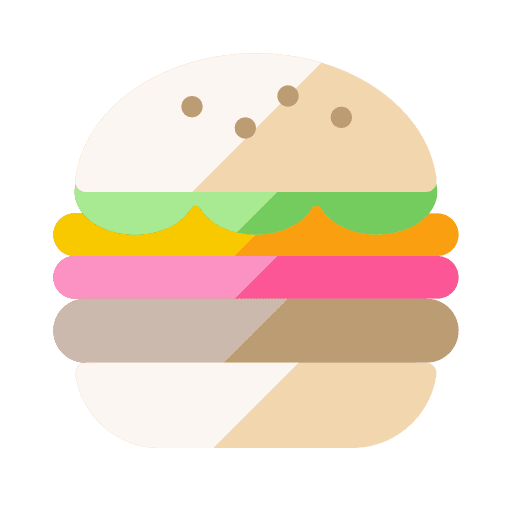 Hamburger food junk food fast food icon