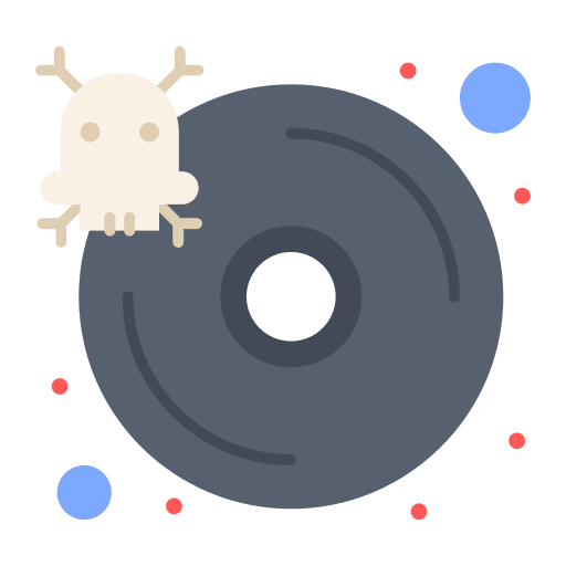 Bug electronics computer skull icon