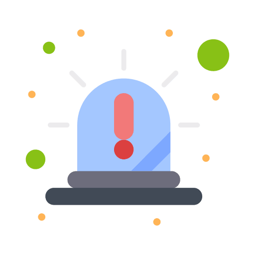 Alert alarm security warning icon