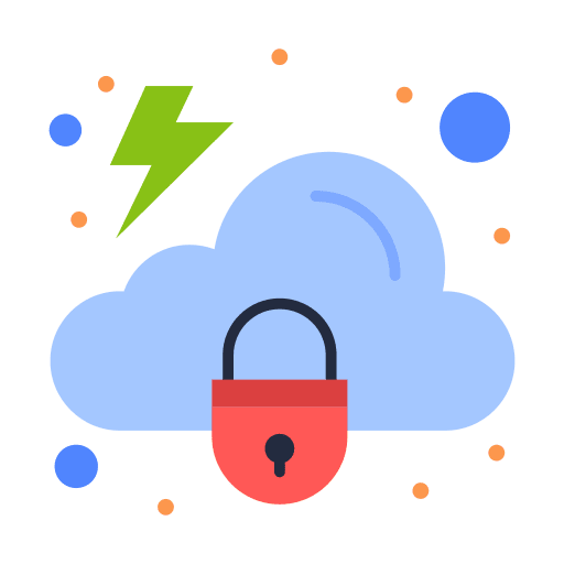 Cloud lock web hosting cloud icon Cloud lock web hosting cloud icon