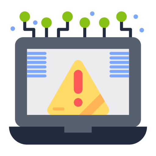 Connection hacker computing virus icon