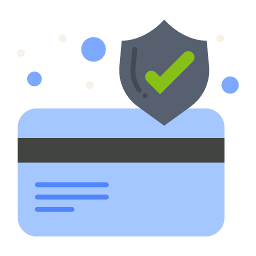 Debit card credit card business and finance shield icon Debit card credit card business and finance shield icon