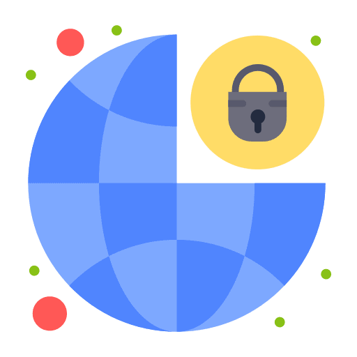 Globe internet security protection icon Globe internet security protection icon