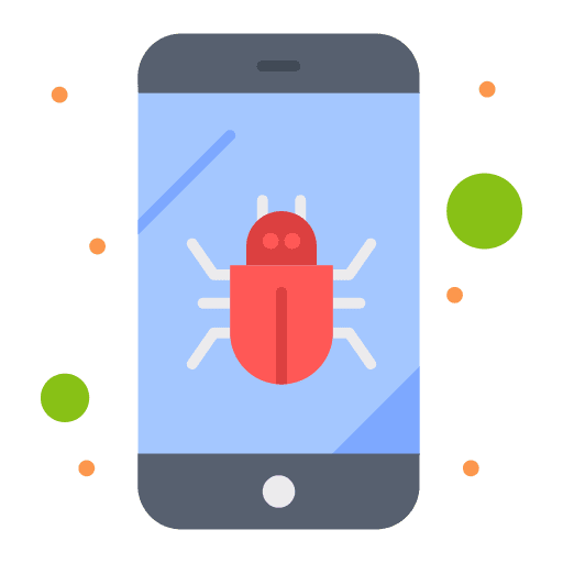 Mobile mobile virus malware icon Mobile mobile virus malware icon