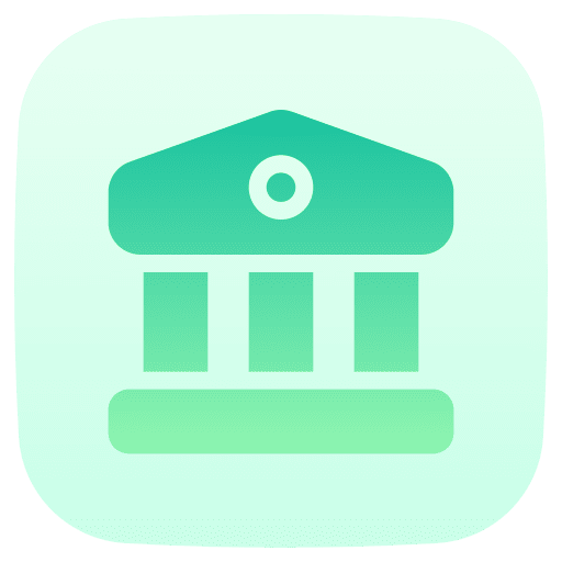 Bank courthouse money economy icon