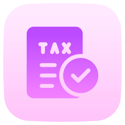 Tax business and finance money accounting icon