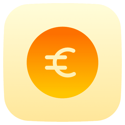 Euro business and finance money cash icon Euro business and finance money cash icon