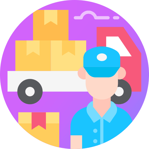 Delivery boy delivery courier package delivery man icon