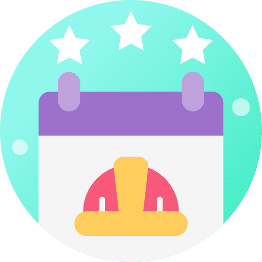 Labor day event helmet schedule icon Labor day event helmet schedule icon
