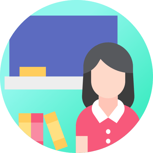 Teacher professions and jobs school teacher icon