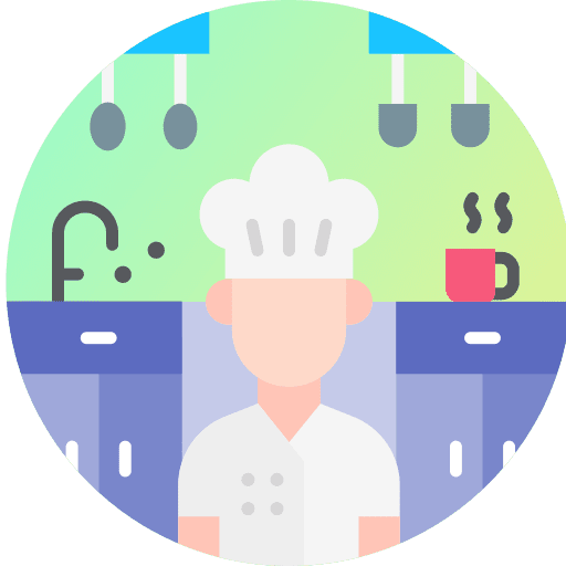 Chef professions and jobs fast food kitchen icon Chef professions and jobs fast food kitchen icon