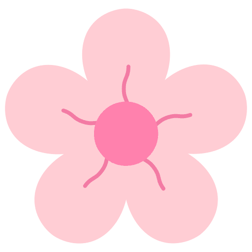 Cherry blossom petals nature botanical icon