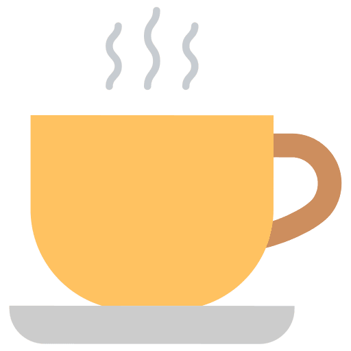 Hot beverage coffee mug cup icon