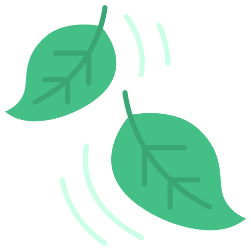 Leaves breeze leaves weather icon