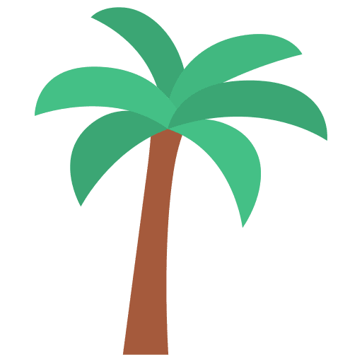 Palm tree tropical nature garden icon