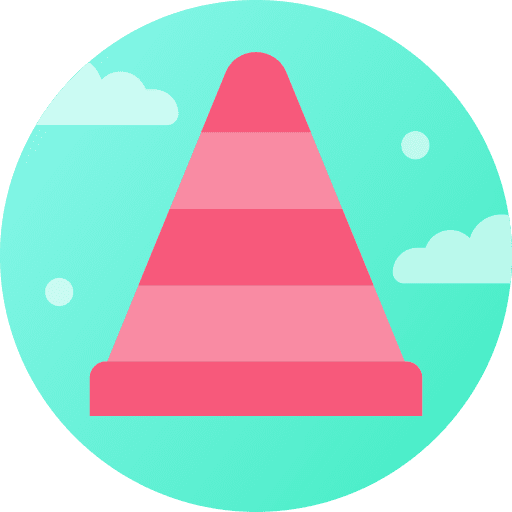 Traffic cone urban post signaling icon Traffic cone urban post signaling icon