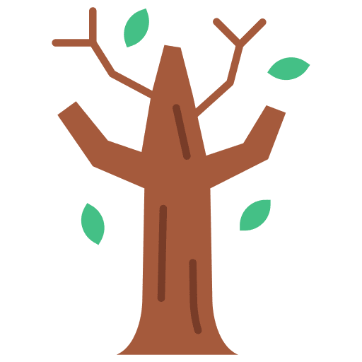 Deciduous tree autumn falling leaves season icon Deciduous tree autumn falling leaves season icon