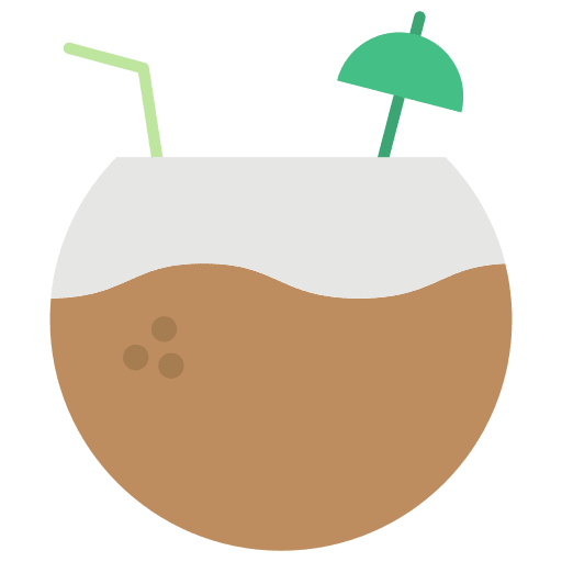 Tropical drink fresh food and restaurant coconut water icon Tropical drink fresh food and restaurant coconut water icon