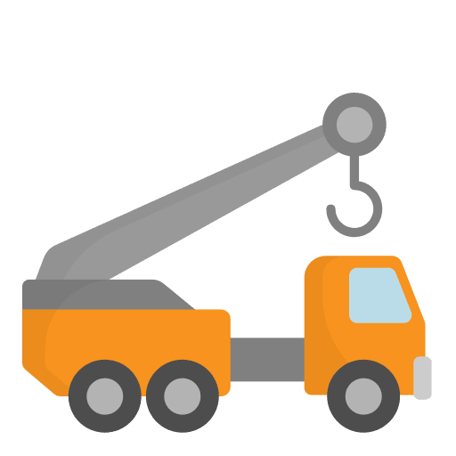 Crane truck transportation crane truck construction and tools icon