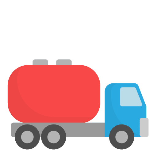 Tank truck water supply oil tank transport icon