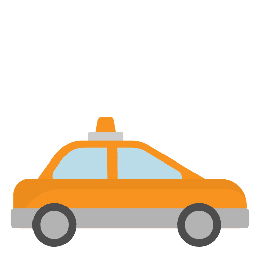 Taxi cab automobile transportation icon
