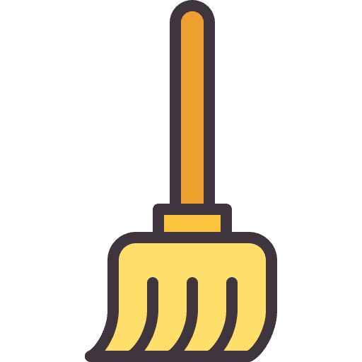 Broom home clean house cleaning icon