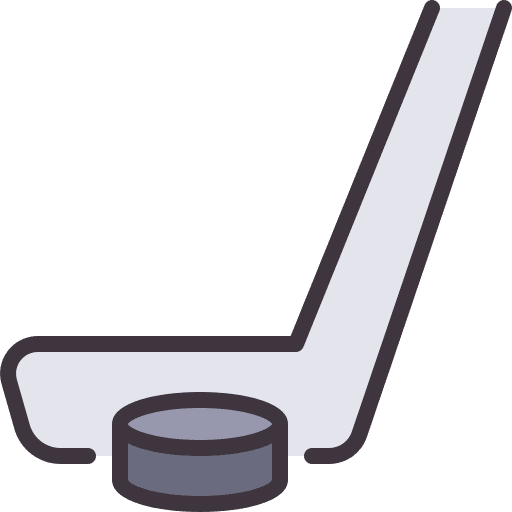Ice hockey sport equipment hockey sticks hockey puck icon