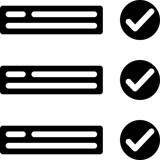 Checklist quality control criteria task list icon