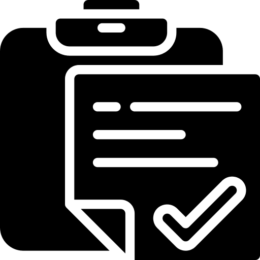 Clipboard approved file verified icon