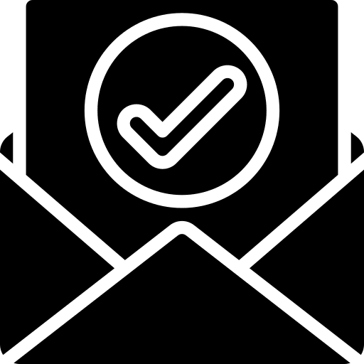 Email document tick mail icon