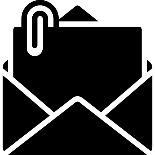Email message attachment email icon