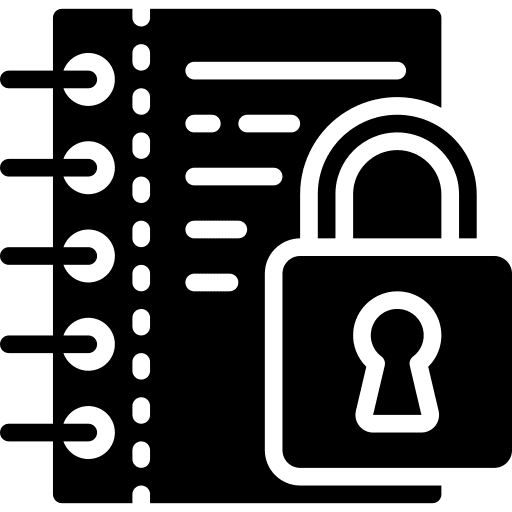 Notepad security secure notes icon