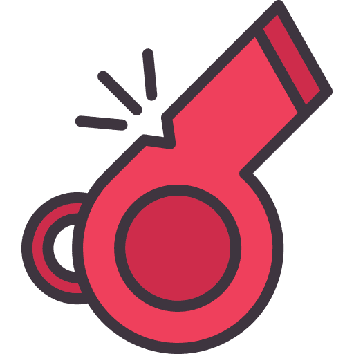 Whistle sports and competition coach sport equipment icon Whistle sports and competition coach sport equipment icon