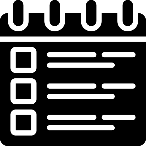 Calendar schedule time planner icon