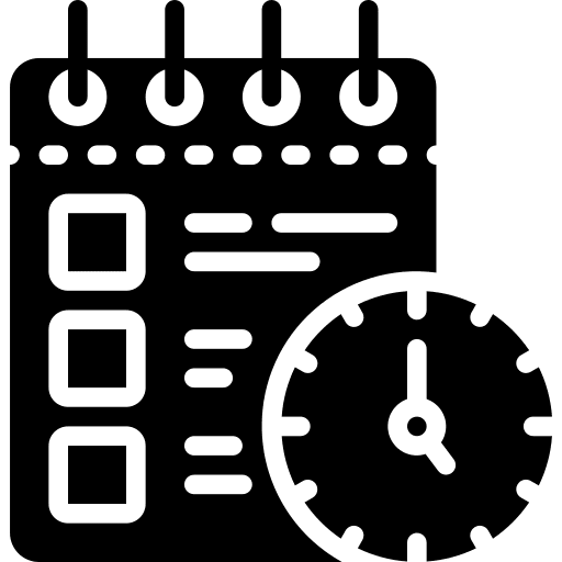 Checklist task file time and date icon