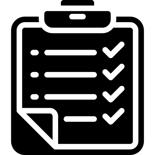 Clipboard verification conclusion clipboard icon