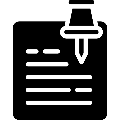 Note file note push pin icon