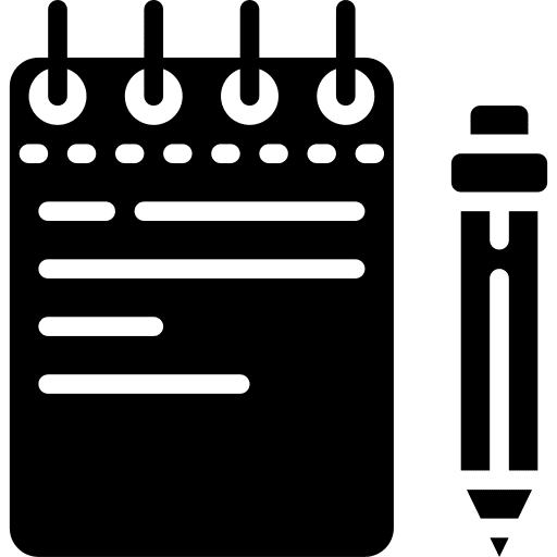 Notepad writing education writing tool icon