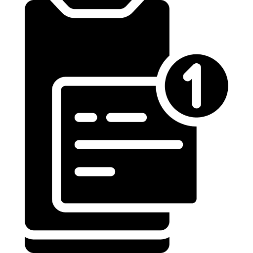 Smartphone sticky notes electronics reminder icon